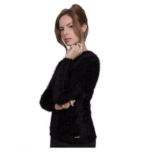 Blusa Velur Gola Longa Lady
