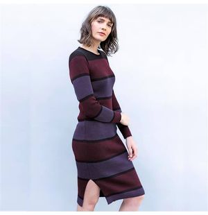 Vestido Bicolor Listras Winter