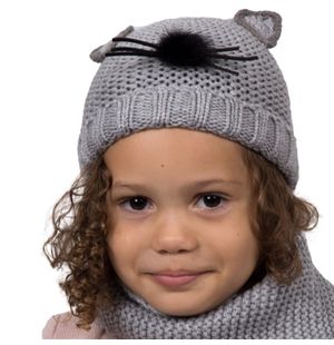 Conjunto Gorro e Cachecol Gatinha Girl