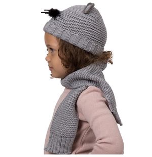 Conjunto Gorro e Cachecol Gatinha Girl