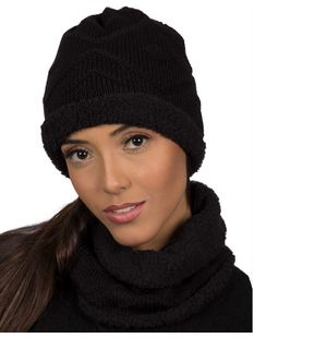 Conjunto Gorro e Gola Forrados Pelo