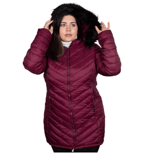 Casaco Puffer Burgundy Lady