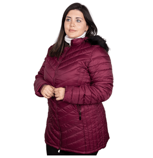 Casaco Puffer Burgundy Lady