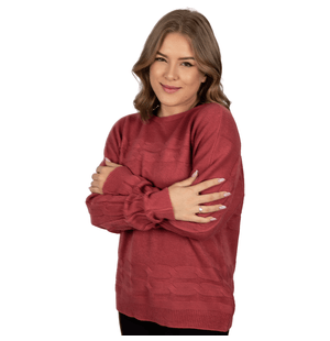 Pull Premium Feminino Tricô Horizontal