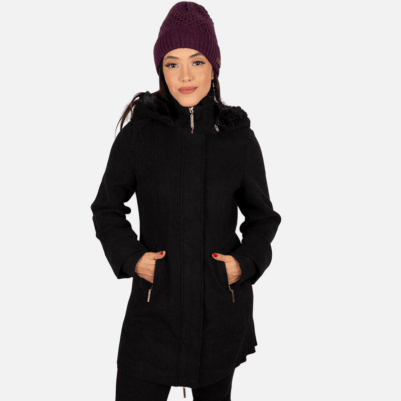 Casaco feminino best sale inverno preto