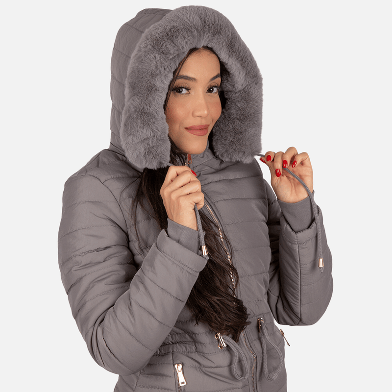 parka-feminina-forrada-frio-intenso-capuz-pelo-cinza