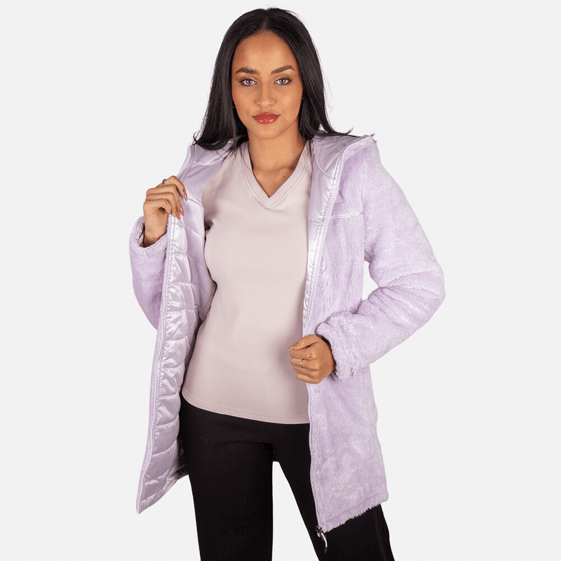 casaco-feminino-frio-north-face-insulated-dupla-face-mossbud-pelo-neve