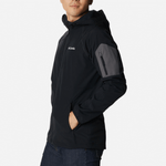 Jaqueta-columbia-masculina-softshell-com-capuz-tall-heights-preto-lado