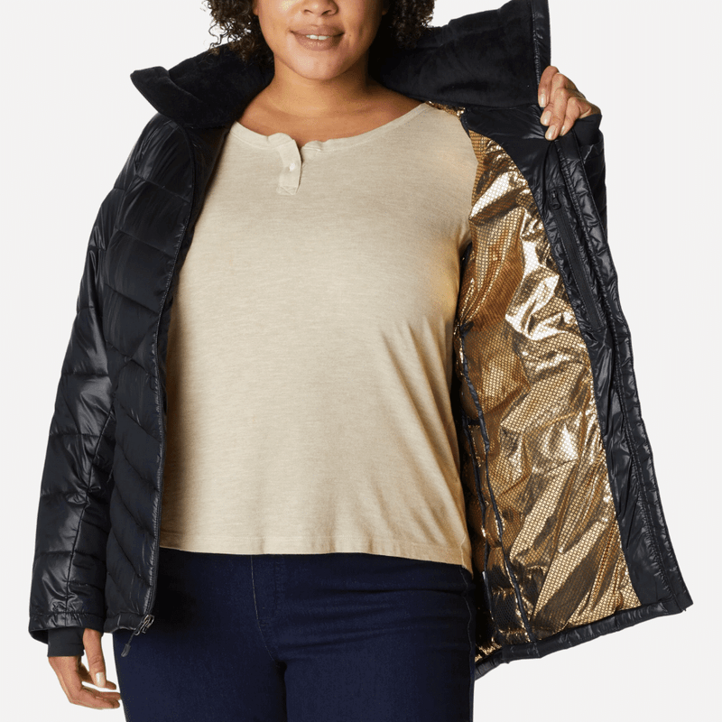 Jaqueta-feminina-plus-size-columbia-termica-joy-peak-preto-frente-omni-gold