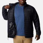 Jaqueta-plus-size-columbia-masculina-ultra-leve-sem-capuz-silver-falls-preto-interno