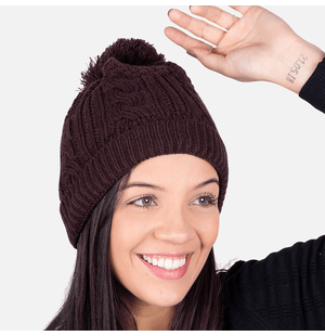 Gorro Only Tricô Pompom