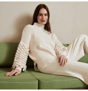 Blusa Inverno Tricot Mangas Ferragamo