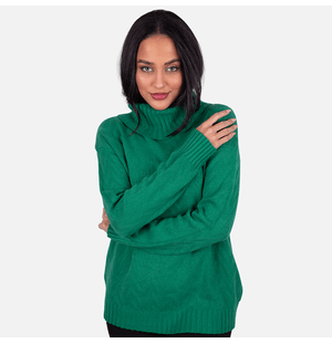 Pull Cropped Inverno Gola Romana