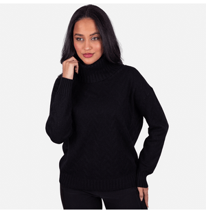 Pull Cropped Inverno Gola Romana