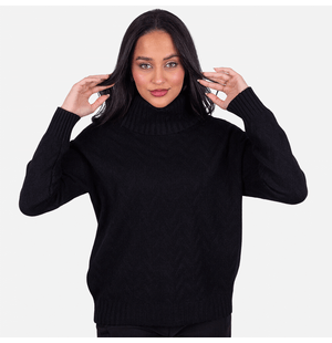 Pull Cropped Inverno Gola Romana
