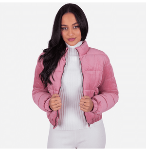 Jaquetinha Puffer Bomber Veludo