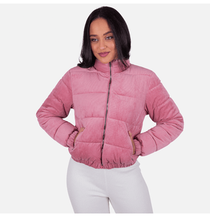 Jaquetinha Puffer Bomber Veludo