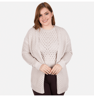 Cardigan Algodão Ponto Aberto Parigi