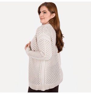 Cardigan Algodão Ponto Aberto Parigi