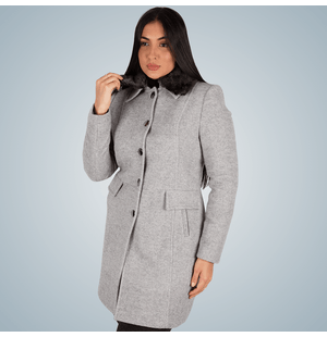 Casaco Chevron Inverno Gola Pelo