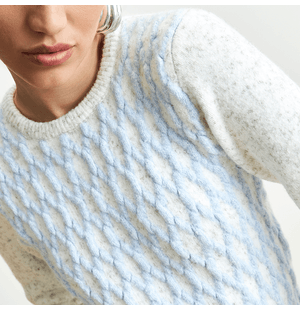 Blusa Tricô Jacquard Òrsay