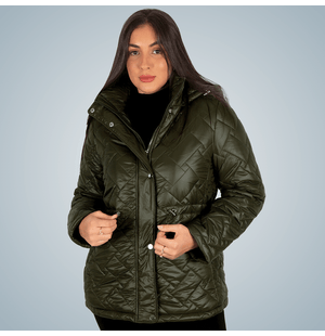 Parka Puffer Forrada Duquesa Capuz