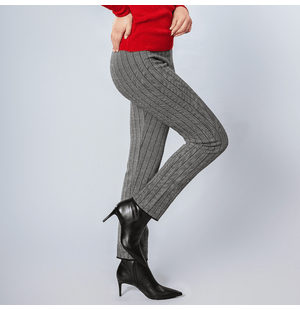 Calça Reta Elastano Chevron Belle