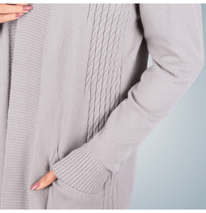Cardigan Tricô Gola Ampla Évry