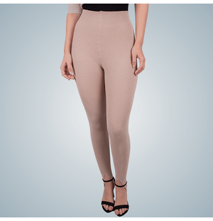 Calça Legging Fuseau Canelada Cintura Alta