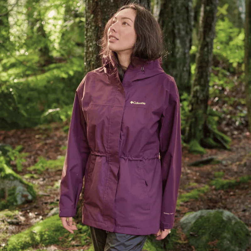 parka feminina leve e compacta columbia hikebound vinho