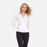 jaqueta feminina inverno termica grid hood solo branco