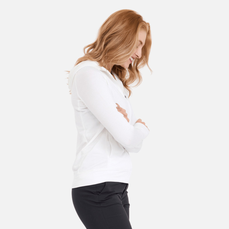 jaqueta frio termico feminino grid hood solo branco