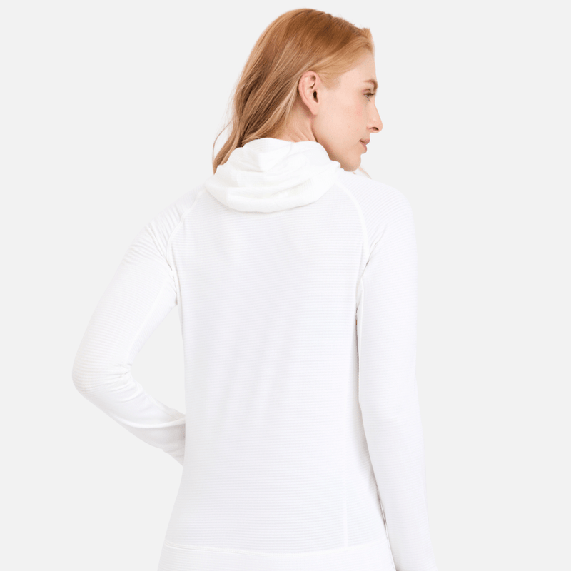 jaqueta feminina grid hood solo branco