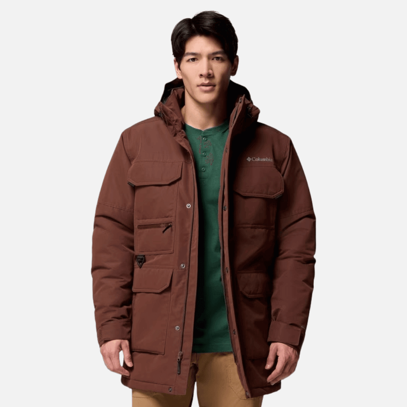 parka-masculina-neve-frio-landroamer-infinity-columbia-marrom