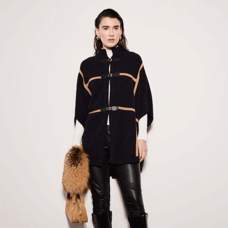 capa aberta fivelas ambicione inverno preta