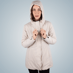 parka feminina inverno reversivel ultralight bege